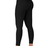 Sunzel Sunzfly Invisible Butt Scrunch Workout Leggings for Women, Butt Lifting High Waisted Gym Yoga Pants with Tummy Control 25" Black Small