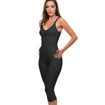 Isavela 2nd Stage Body Suit Below Knee Length Plastic Surgery Compression Garment W/Bra (BB06) (LG, Black)