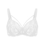 HSIA Minimizer Bras for Women Full Coverage, Unlined Lace Sexy Plus Size Underwire Bra for Large Breasts White