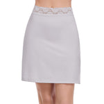 MANCYFIT Half Slips for Women Underskirt Short Mini Skirt with Floral Lace Waistband Gray Large