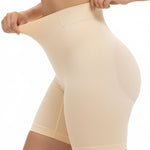 SHAPERX Tummy Control Underwear for Women – Mid-Waisted Seamless Shapewear Shorts Anti-Rolling Body Shaper Under Dresses,SZ5810-Beige-2XL