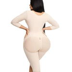 Forma Tu Cuerpo Full Body Shapewear for Women – Faja Moldeadora with Open Bust & Adjustable Legs, Tummy Control Bodysuit, Compression Girdle, Bei S