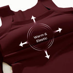CHICME Womens 2 Pieces Padded Tank Tops High Strechy Sleeveless Slim Fit Shaping Tops Camisole Tops Black Wine Red-XXL