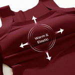 CHICME Womens U Neck Shapewear Built-in Bra Tank High Strechy Sleeveless Slim Fit Tops Camisole Workout Tops-wr-M Wine Red