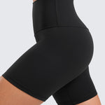 CRZ YOGA ButterLuxe Biker Shorts 6" - High Waisted Workout Running Volleyball Spandex Yoga Womens Black Large