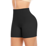 Werena Seamless Shaping Boyshorts Panties for Women Slip Shorts Under Dress Shapewear Shorts Tummy Control Underwear(A1# Black (no Shaping), XX-Large)