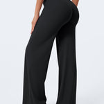 YEOREO Workout Leggings Womens No Front Seam Straight Leggings 33" High Waist Buttery Eddiy Gym Yoga Pants Black L