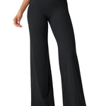 YEOREO Workout Leggings Womens No Front Seam Straight Leggings 33" High Waist Buttery Eddiy Gym Yoga Pants Black L