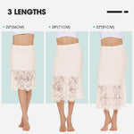 MANCYFIT Half Slips for Under Dresses Extender Slip Skirt for Women Lace Trim Long Underskirt 32 Inch Nude XX-Large