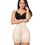 Forma Tu Cuerpo Faja Reloj de Arena Colombiana Wide Straps - High Compression Shapewear for Women Post Surgery, BBL Compression Garment, Tummy Tuck Faja Postparto, BEI 2XS