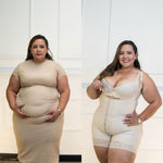 Forma Tu Cuerpo, Faja colombiana, Stage 2 Post Surgery Shapewear for Women, Tummy Tuck & Liposuction Compression Garment, Open Bust Colombian Faja with High Back & Zippered Gusset BEI XS