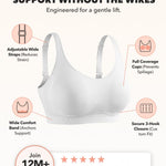 SHAPERMINT Bras for Women No Underwire - Seamless Bras for Women, Wireless Bra, Adjustable Plus Size Bra
