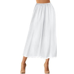 Jadive 22/30/36in Women's Half Slip Lace Underskirt Skirt Slip for Blouse Dresses Lingerie Skirt(36 Inch,L,White)