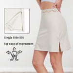 MANCYFIT Half Slips for Women Underskirt Short Mini Skirt with Floral Lace Waistband Medium Ivory