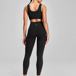HeyNuts Workout Pro 7/8 Leggings for Women, High Waisted Compression Workout Leggings Athletic Tummy Control Buttery Soft Yoga Pants 25'' Black S(4/6)