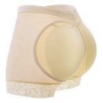 FLORATA Women's Seamless Butt Lifter Panties, Padded Underwear Hip Enhancer Panty, Booty Pads Butt Enhancer Shapewear Beige