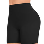Womens Seamless Shaping Boyshorts Panties Tummy Control Underwear Slimming Shapewear Slip Shorts(#A1 Black(no Control),3X-Large)