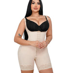 Forma Tu Cuerpo, Faja colombiana, Stage 2 Post Surgery Shapewear for Women, Tummy Tuck & Liposuction Compression Garment, Open Bust Colombian Faja with High Back & Zippered Gusset BEI XS