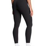 HeyNuts Pure&Plain Workout Pro 7/8 Leggings for Women, High Waisted Athletic Compression Tummy Control Yoga Pants 25'' Black L(12)