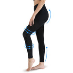 Compression Tights Women, 20-30mmHg Graduated Support Compression Pantyhose Footless Medical Compression Stockings High Waist Compression Leggings for Varicose Veins, Edema, DVT(Black, Large)
