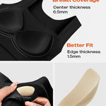 CHICME Womens U Neck Shapewear Built-in Bra Tank High Strechy Sleeveless Slim Fit Tops Camisole Workout Tops-bk-M A Black