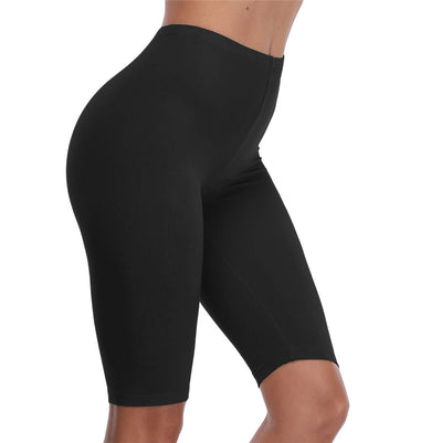 VOGUEMAX Women's Plus Size Short Leggings Stretchy Slip Shorts Mid Thigh Lightweight Pants