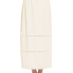 MANCYFIT Half Slip for Women Under Dresses Full Length Long Under Skirt with Lace 36" Biege Large