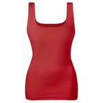 EUYZOU Women's Tummy Control Shapewear Tank Tops Seamless Square Neck Compression Tops Slimming Body Shaper Camisole - Ancora Red M