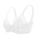 HSIA Minimizer Bras for Women Large Bust Full Coverage Lace Plus Size Bra - Mermaid Scales White