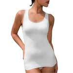 EUYZOU Women’s Tummy Control Shapewear Tank Tops - Seamless Compression Racerback Vest Body shaper Tank Top - White 2XL