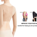 KSKshape Arm Shaper for Women Arm Compression Sleeves Post Surgical Slimming Sleeves Posture Corrector Tops Shapewear Beige