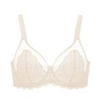 HSIA Minimizer Bras for Women Large Bust Full Coverage Lace Plus Size Bra - Mermaid Scales Light Beige