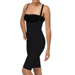 MARENA FBS2 Stage 2 Knee Length Zipperless Girdle with Suspenders - Tummy Control Post Surgery Black, Small