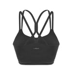 HSIA Strappy Sports Bra, Medium Support Padded Sports Bra Womens Criss Cross Back Yoga Workout Bra Crop Top Black
