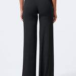 YEOREO Workout Leggings Womens No Front Seam Straight Leggings 33" High Waist Buttery Eddiy Gym Yoga Pants Black L