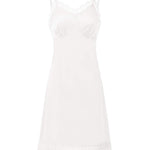 Belle Poque Lace Chemise White Full Slip Under Dress Whole Slips for Women M