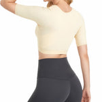 Plus Size Upper Arm Shaper Compression Sleeves for Women - Post-Surgery Slimmer & Corrector Shapewear Tops (01 Beige 4XLarge