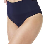 SPANX SPANXshape Everyday Shaping Brief - Core Control Shapewear Underwear - Invisible Under Clothes - Seamless Design - Dark Sapphire - Medium