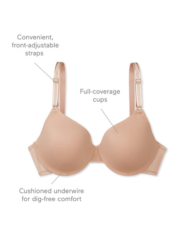 Warner's Women's "This is not a Bra" Cushioned Underwire Lightly Lined T-Shirt Bra 1593, Toasted Almond, 36C