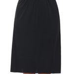 MANCYFIT Half Slip for Women Under Dress Slip Skirt Extenders for Women Seamless Hem Knee Length Under Skirt Liner Black X-Large