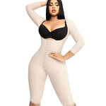 Forma Tu Cuerpo Post-Surgery Compression Faja for Women – Full Body Girdle with Open Crotch, High Compression Shapewear for Tummy Control, Bei L