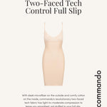 commando Two-Faced Tech Control Full Slip Shapewear | Seamless Shaping Slip Dress | Light Compression | Machine Washable | Beige, Small