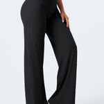 YEOREO Workout Leggings Womens No Front Seam Straight Leggings 33" High Waist Buttery Eddiy Gym Yoga Pants Black L