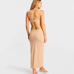 commando Classic Maxi Half Slip | Floor-Length Seamless Underslip | Patented Weighted Hem for Smooth, Stay-Put Draping | Beige, Small-Medium