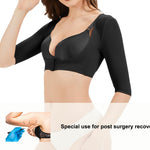 KSKshape Arm Shaper for Women Arm Compression Sleeves Post Surgical Slimming Sleeves Posture Corrector Tops Shapewear Black,XL