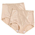 Bali womens Double Support Coordinate Light Control With Lace Tummy Dfx372 2-pack shapewear briefs, Soft Taupe/Soft Taupe, X-Large US