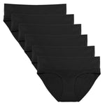 Intimate Portal Maternity Underwear Cotton Pregnancy Postpartum Panties Foldable Under the Bump Briefs 6 Pack Black S