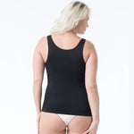 EUYZOU Women's Underbust Shapewear Tank Tops - Seamless Tummy Control Compression Camisole Tops Slimming Tank - Black L