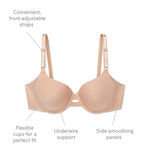 Warner's Women's Blissful Benefits NO Side Effects Underwire Bra, White, 34B