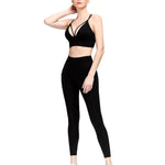 MotoRun Womens Push-up Padded Strappy Sports Bra Cross Back Wirefree Fitness Yoga Top Black-White Medium